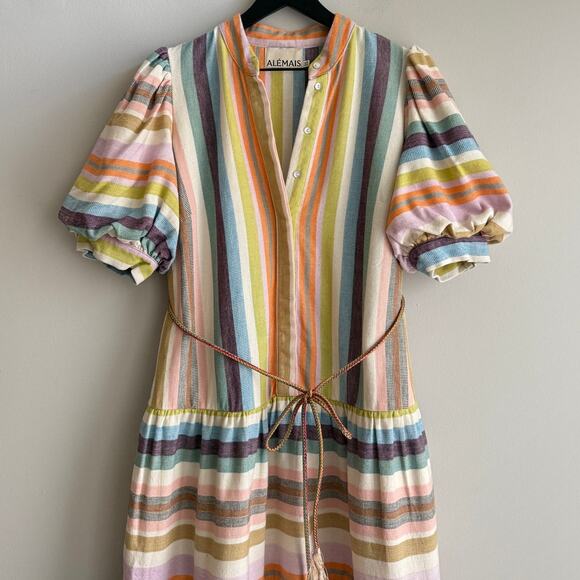 Alemais Multicolor Striped Mini Dress - Picture 3 of 7